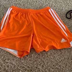Orange Adidas shorts
